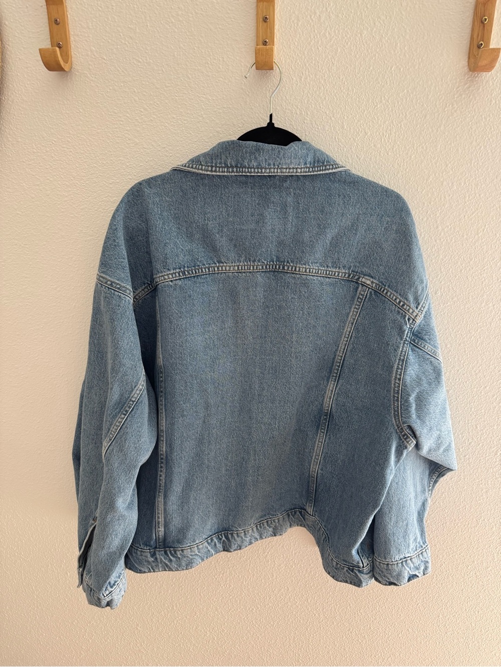 Pilcro Light Wash Blue Denim Jacket - Boxy Jean Coat - Picture 4 of 4